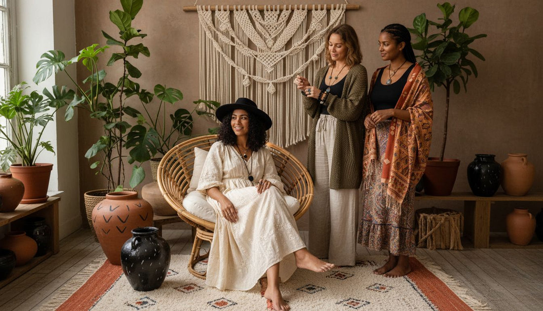 contemporary boho studio