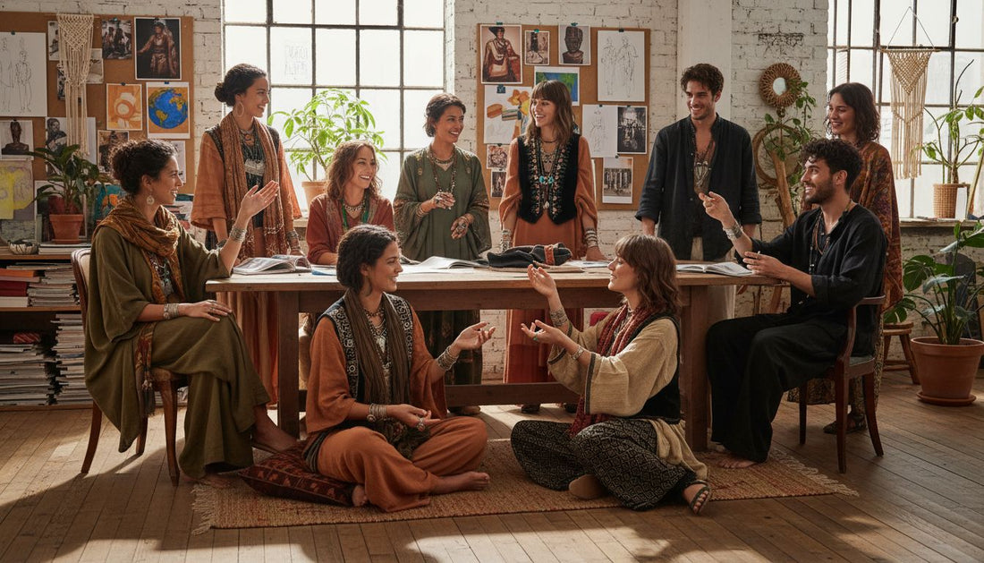 boho style group meeting